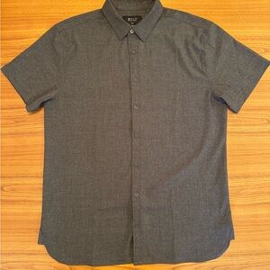 BYLT Basics Dark Gray Casual Button Down Shirt